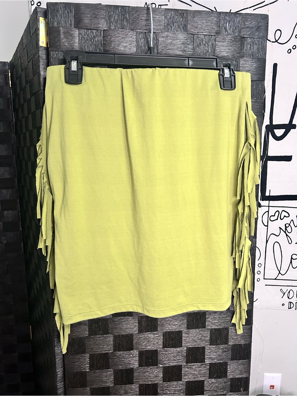 Green Fringe Skirt